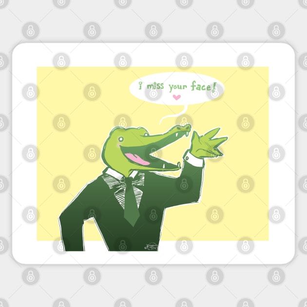 Missing You Alligator Sticker by SimplyKitt